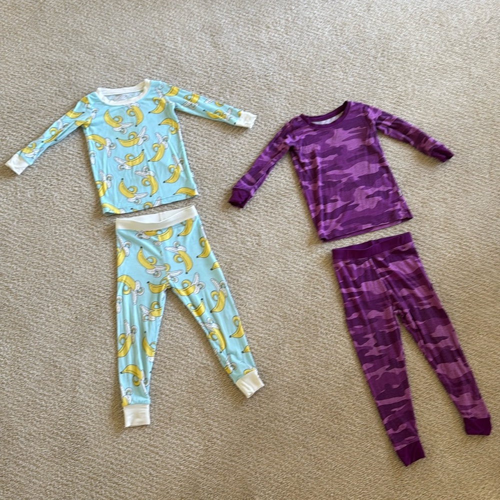 EUC - Little Sleepies bamboo pajama sets (2)